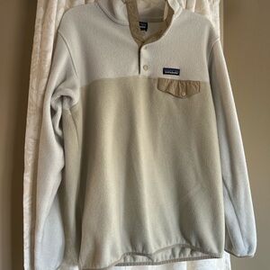 Patagonia Synchilla Fleece in Cream and Tan